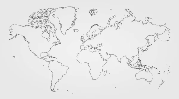 Mapa Del Mundo Mapa Del Mundo Diseño Vectorial — Archivo Imágenes Vectoriales