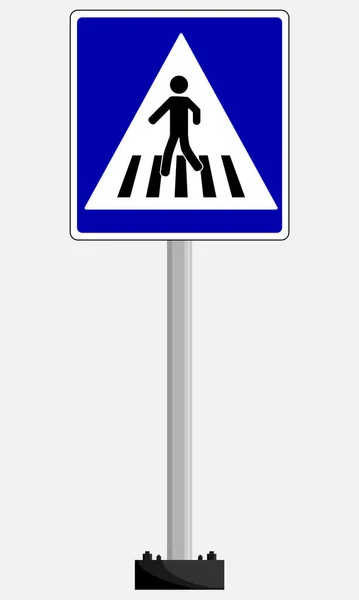 Crosswalk Sign Ahead Vector Design — Stock Vector