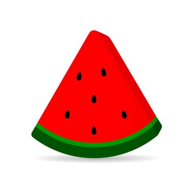 Karpuz meyvesi ikonu. Vektör illüstrasyonu.