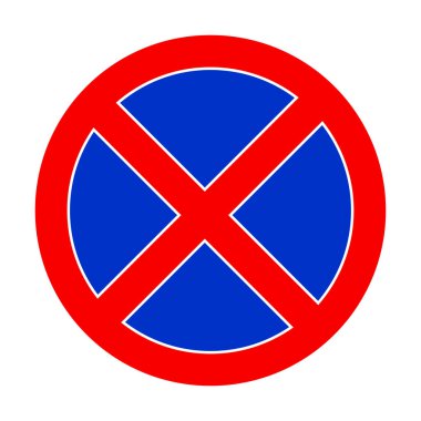 Clearway sign. No parking, no waiting and no stopping sign. Vector design illustration. clipart