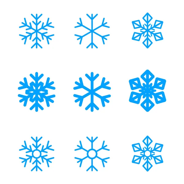 stock vector Snowflake images icon on set. Vector illustration.