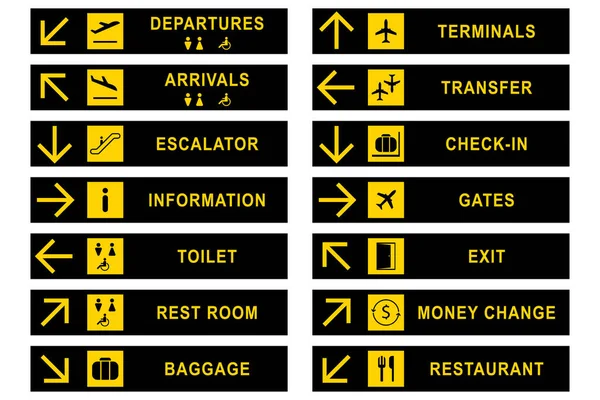 Aeropuerto Signos Stock Ilustración Diseño Vectorial Ilustración de stock