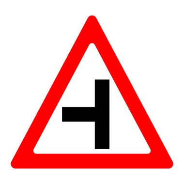 Yan yol sol tabela. Vektör tasarımı.