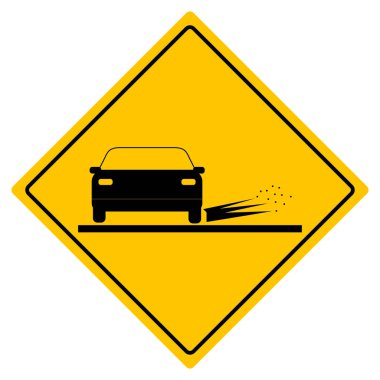 Gevşek çakıl işareti. Vektör tasarımı.