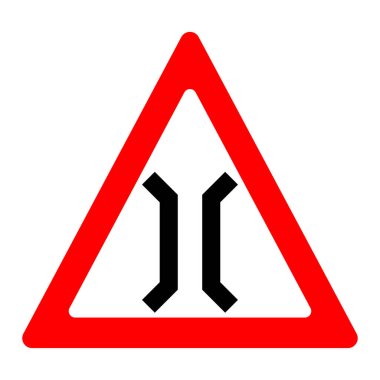 Dar köprü işareti. Vektör tasarımı.