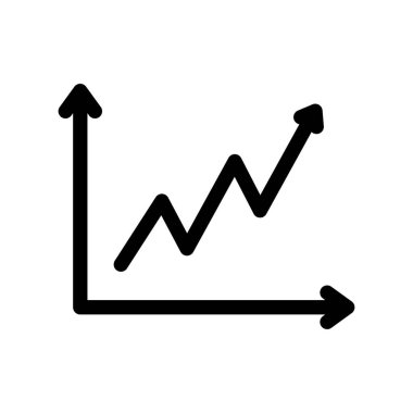 grafik simgesi vektörü. İnce bir çizgi işareti. İzole edilmiş kontür sembolü gösterimi.