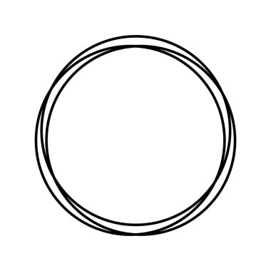 Çember çerçeve şablonu beyaz arkaplanda izole edildi. Vektör illüstrasyonu.
