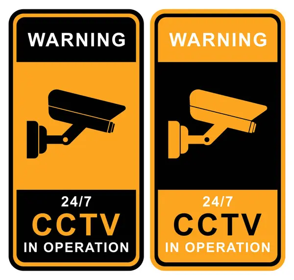 stock vector CCTV camera in operation sign and symbol. Vector illustration.