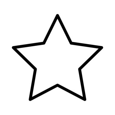 Beyaz arkaplanda izole edilmiş yıldız çizgisi şekil şablonu. Vektör illüstrasyonu.