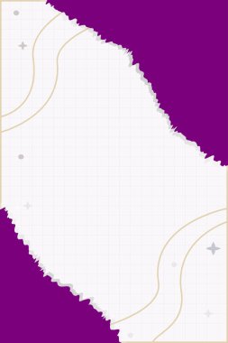 Kendi metnin için yeri olan yırtık bir kağıt. Vektör illüstrasyonu.