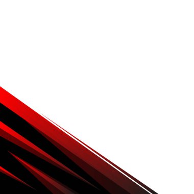 Kırmızı ve siyah köşeli görüntüler. Çerçeve sınırı tırpanı. Vektör tasarımı.