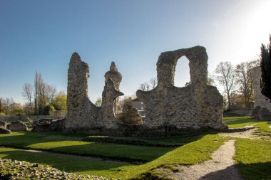 Bury St Edmunds abbey gardens, Suffolk, England. English heritage concept.