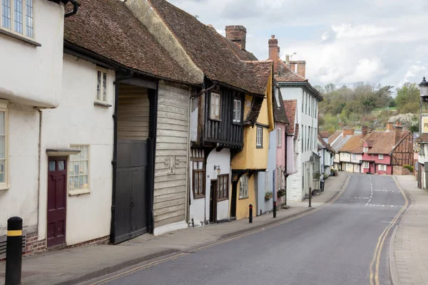 stock image Step into the past with this captivating streetscape featuring the timeless beauty of Saffron Walden.