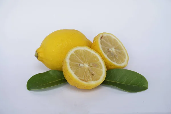 fresh lemon white background