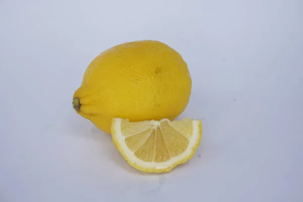 fresh lemon white background
