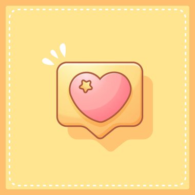 Sevimli el aşk baloncuğu çizer