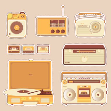 Klasik radyo seti illüstrasyonu