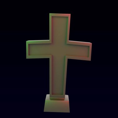 3D rendering spooky halloween decoration