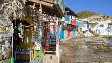 Klima yerleşimi, Milos Adası Cyclades Yunanistan Geleneksel yerleşim yeri