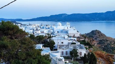 Plaka yerleşimi Milos Yunanistan
