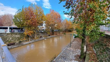 Trikala, şehir nehri, Yunanistan