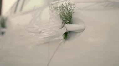 A white car for the wedding.