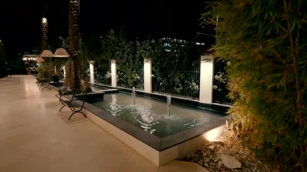 Beautiful Fountain Event Garden High Quality Fullhd Footage — Stok video