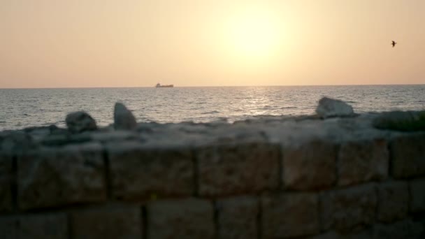 Morze Śródziemne Zachodzie Słońca Wysokiej Jakości Materiał Filmowy Fullhd — Wideo stockowe