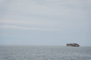 Batz Adası, Finistere, Bretagne, Fransa 'dan deniz manzarası
