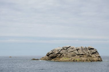 Batz Adası, Finistere, Bretagne, Fransa 'dan deniz manzarası