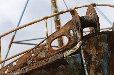 rusting ship wreck on Brittany coast, Finistere, Crozon