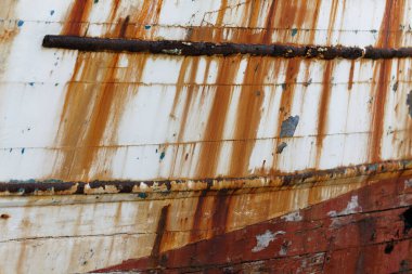 rusting ship wreck on Brittany coast, Finistere, Crozon
