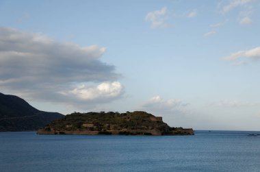View of Elounda and Spinalonga, Crete, Greece