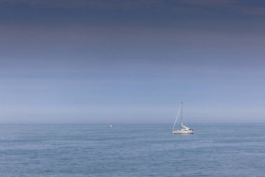 Manzaralar ve Tebeşir uçurumları Fransa 'nın Kanal kıyısı boyunca, Normandiya