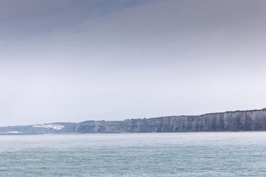 Manzaralar ve Tebeşir uçurumları Fransa 'nın Kanal kıyısı boyunca, Normandiya