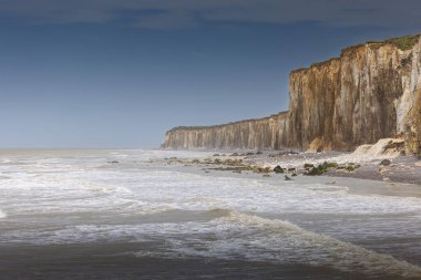 Veules-les-Roses and its famous coastline with cliffs over the Channel