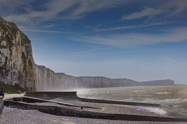 Veules-les-Roses and its famous coastline with cliffs over the Channel