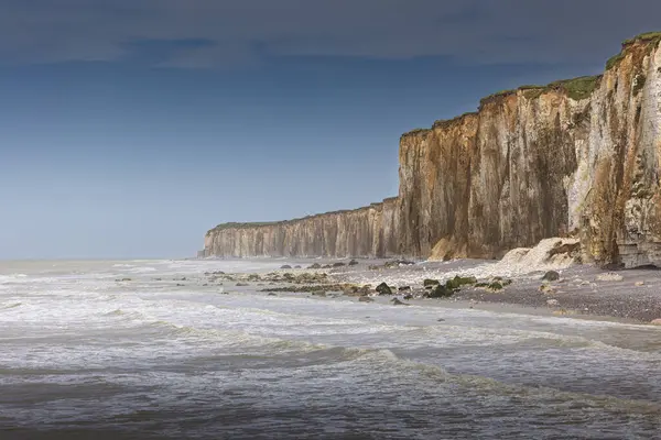 Veules-les-Roses and its famous coastline with cliffs over the Channel