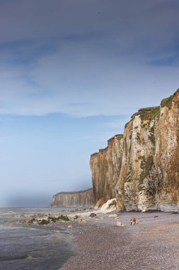 Veules-les-Roses and its famous coastline with cliffs over the Channel