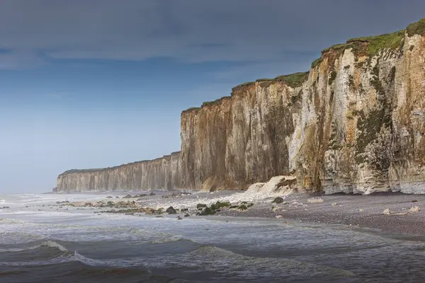 Veules-les-Roses and its famous coastline with cliffs over the Channel