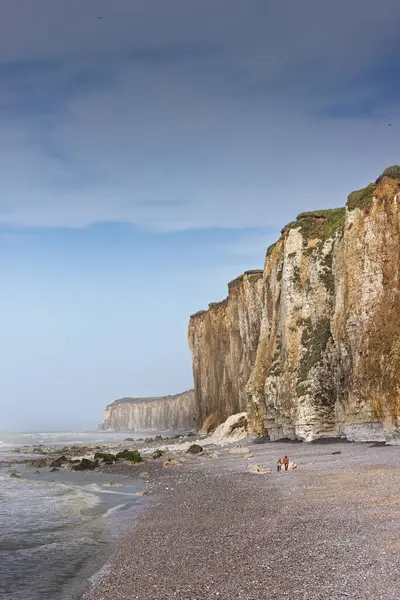 Veules-les-Roses and its famous coastline with cliffs over the Channel