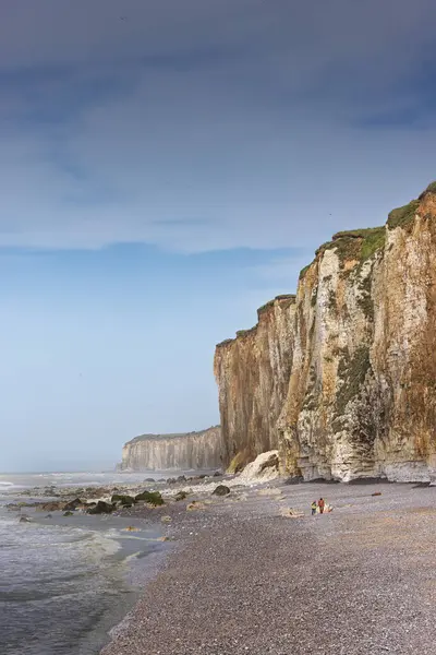 Veules-les-Roses and its famous coastline with cliffs over the Channel