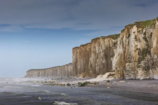 Veules-les-Roses and its famous coastline with cliffs over the Channel