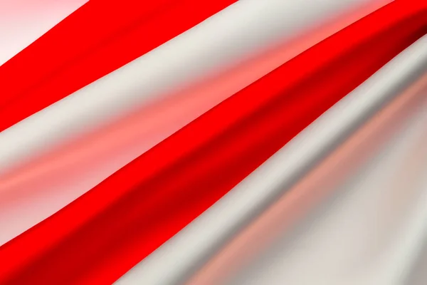 stock image Red and white flag-like background, moving texture and silk-like material, with space for text.