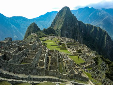 Maço Picchu manzarası, Peru şehri..