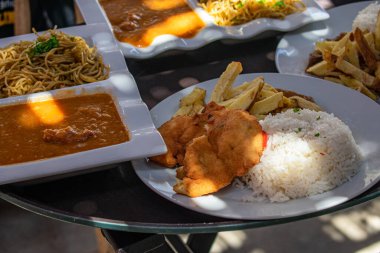 Lezzetli ve geleneksel yemek, geleneksel Çin mutfağı.