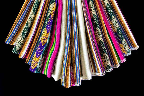 Lliclla Coperte Tradizionali Tessute Indossate Dalle Donne Nelle Ande Peruviane — Foto Stock