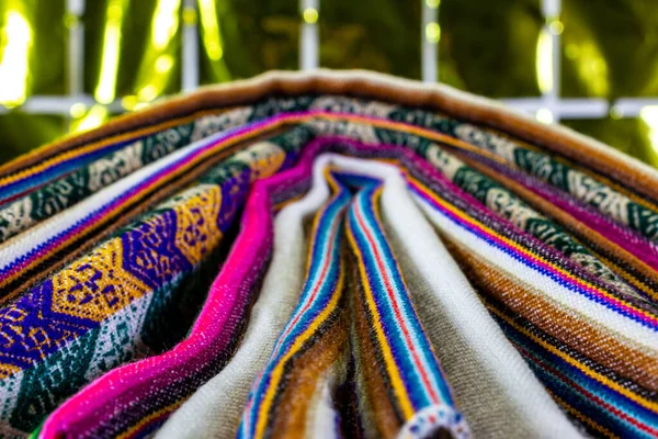 Lliclla Mantas Tejidas Tradicionales Usadas Por Las Mujeres Los Andes — Foto de Stock