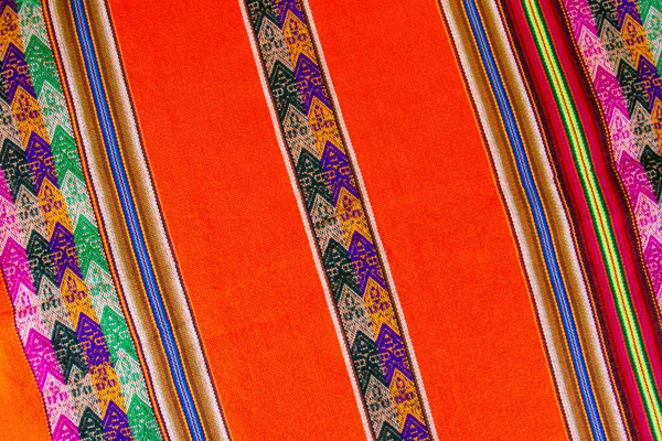 Lliclla Coperte Tradizionali Tessute Indossate Dalle Donne Nelle Ande Peruviane — Foto Stock