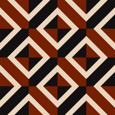 Beyaz krem kareli elmas çizgisi şekilsiz kesişme desenli kırmızı-siyah vektör arkaplanı. İç dekorasyon elementleri için kullan.